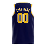 Custom Navy & Gold Colors Design Sports Basketball Jersey