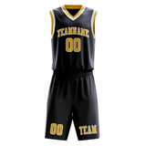 Custom Navy Gold Basketball Set