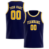 Custom Navy & Gold Colors Design Sports Basketball Jersey
