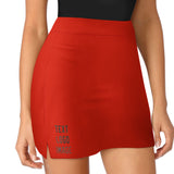 Custom Orange Red Brown A-Line Skort