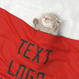 Custom Orange Red Brown Pet Blanket