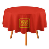 Custom Orange Red Yellow Round Table Cloth