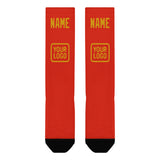 Custom Orange Red Yellow Knee-High Sock