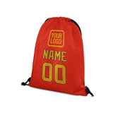 Custom Orange Red Yellow Drawstring Bag