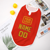 Custom Orange Red Yellow Pet Vest