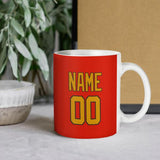 Custom Orange Red Yellow Mug