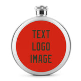 Custom Orange Red Olive Hip Flask