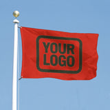 Custom Orange Red Olive Flag