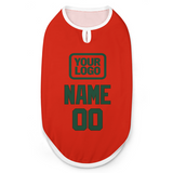 Custom Orange Red Green Pet Vest
