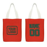 Custom Orange Red Green Canvas Tote Bag