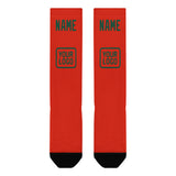 Custom Orange Red Green Knee-High Sock