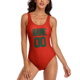 Custom Orange Red Green Swimsuit