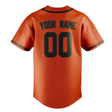 Custom Orange Red & Olive Colors Design Sports Baseball Jersey