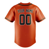 Custom Orange Red & Olive Colors Design Sports Baseball Jersey