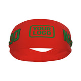 Custom Orange Red Emerald Green Sports headband