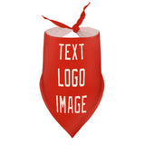 Custom Orange Red Cream Pet Scarf