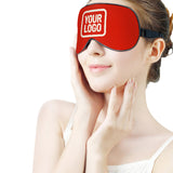 Custom Orange Red Cream Sleep Mask