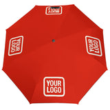 Custom Orange Red Cream Automatic Umbrella