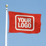 Custom Orange Red Cream Flag
