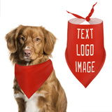 Custom Orange Red Cream Pet Scarf