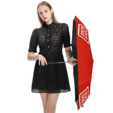 Custom Orange Red Cream Automatic Umbrella