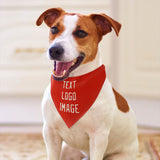 Custom Orange Red Cream Pet Scarf