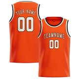 Custom Orange Red & Cream Colors Design Sports Basketball Jersey