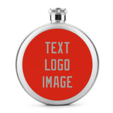 Custom Orange Red Gray Hip Flask