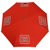 Custom Orange Red Gray Automatic Umbrella