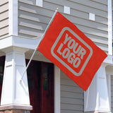Custom Orange Red Gray Flag