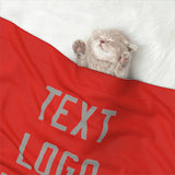 Custom Orange Red Gray Pet Blanket