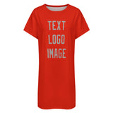 Custom Orange Red Gray Nachthemd
