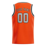 Custom Orange Red & Gray Colors Design Sports Basketball Jersey