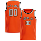 Custom Orange Red & Gray Colors Design Sports Basketball Jersey