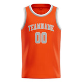 Custom Orange Red & Gray Colors Design Sports Basketball Jersey