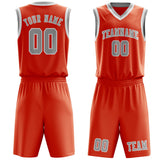 Custom Orange Red Gray Basketball Set