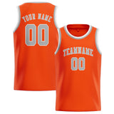 Custom Orange Red & Gray Colors Design Sports Basketball Jersey