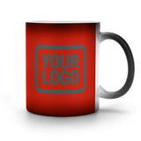 Custom Orange Red Dark Grey Magic Mug