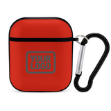 Custom Orange Red Dark Grey AirPods Case