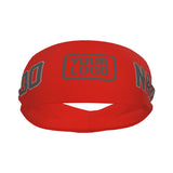 Custom Orange Red Dark Grey Sports headband