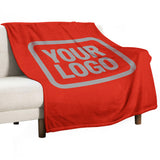 Custom Orange Red Gray Blanket