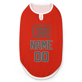 Custom Orange Red Dark Grey Pet Vest