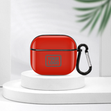 Custom Orange Red Dark Grey AirPods Case (3rd Generation)