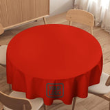 Custom Orange Red Dark Grey Round Table Cloth
