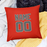 Custom Orange Red Dark Grey Pillowcase