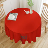 Custom Orange Red Dark Grey Round Table Cloth