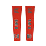 Custom Orange Red Dark Grey Arm Sleeve