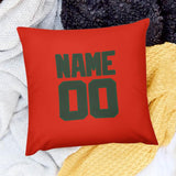 Custom Orange Red Dark Green Pillowcase