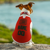 Custom Orange Red Dark Green Pet Vest