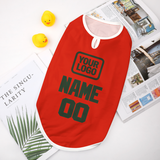 Custom Orange Red Dark Green Pet Vest